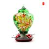 Hummingbird Feeder for Outdoors Hand Blown Colorful Glass Feeder with Ant Moat Gardening Supplies Bird Feeder Ant Proof - d