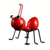 1pc, Metal Ant Ornament, Colorful Cute Insect, Garden Decor, Garden Lawn Decor, Wall Decor, Indoor Decor, Outdoor Decor - Red