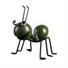 1pc, Metal Ant Ornament, Colorful Cute Insect, Garden Decor, Garden Lawn Decor, Wall Decor, Indoor Decor, Outdoor Decor - Green