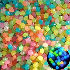 500pcs/bag Luminous Stones Glow In The Dark Pebbles, Home Garden Decoration Outdoor Yard Lawn Path Decor, Aquarium Glow Rocks - Multicolor - 500pcs/ba