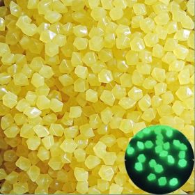 500pcs/bag Luminous Stones Glow In The Dark Pebbles, Home Garden Decoration Outdoor Yard Lawn Path Decor, Aquarium Glow Rocks - Yellow - 500pcs/bag