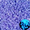 500pcs/bag Luminous Stones Glow In The Dark Pebbles, Home Garden Decoration Outdoor Yard Lawn Path Decor, Aquarium Glow Rocks - Violet - 500pcs/bag