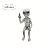 1pc, Outer Space Alien Resin Statue Alien Statue Garden Ornaments Miniatures Art Decor For Home Indoor Outdoor Ornaments Decorations - Female Alien