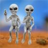 1pc, Outer Space Alien Resin Statue Alien Statue Garden Ornaments Miniatures Art Decor For Home Indoor Outdoor Ornaments Decorations - Female Alien