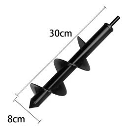 9 Size Garden Auger Drill Bit Tool Ground Drill Earth Drill Spiral Hole Digger Flower Planter Seed Planting Gardening Fence Yard - 8X30cm - CN