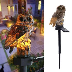 Solar Owl Garden Light Owl Solar Lamp Parrot Lawn Light Solar Lights Outdoor Solar Light Animal Pixie Lawn Lamp Waterproof Decor - Brown - China