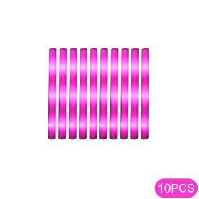 10Pcs Glow Sticks Bulk Colorful LED Foam Stick Cheer Bar Party Foam Glitter Glow Sticks Portable Luminous Atmosphere Party Props - Always light-pink -