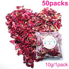 20/30/50pcs Natural Wedding Confetti Dried Flower Rose Petals Confetti Birthday Party Decor Biodegradable Bridal Shower Supplies - 50pcs red - China