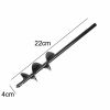 9 Size Garden Auger Drill Bit Tool Ground Drill Earth Drill Spiral Hole Digger Flower Planter Seed Planting Gardening Fence Yard - 4X22cm - CN