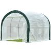 Topline Outdoor Garden Greenhouse with Zipper Openings - White