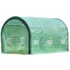 Topline Outdoor Garden Greenhouse with Zipper Openings - Green