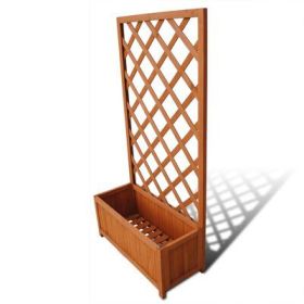 Trellis Planter 2' 4" x 11.8" x 4' 5" - brown