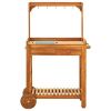 Garden Kitchen Trolley Solid Acacia Wood 36.2"x17.1"x55.7" - nature