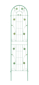 2 Pack Metal Garden Trellis 86.7" x 19.7" Rustproof Trellis for Climbing Plants Outdoor Flower Support Green - as Pic