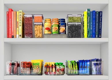 17 Piece Pantry Edit, Clear Plastic Storage System