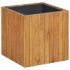 Garden Raised Bed Pot 17.1"x17.1"x17.3" Solid Acacia Wood - Brown