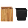 Garden Raised Bed Pot 17.1"x17.1"x17.3" Solid Acacia Wood - Brown