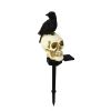 Solar Ground Plug Lights Crow Skull Floor Lamp For Halloween - style1