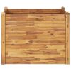 Garden Raised Bed 43.3"x23.6"x33.1" Solid Acacia Wood - Brown