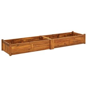 Garden Raised Bed Acacia Wood 78.7"x19.7"x9.8" - Brown