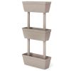 Garden Planter 3 pcs 39.4" Taupe - Taupe