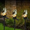 Solar Powered Owl Garden Light IP65 Waterproof LED Owl Landscape Lamp Decorative Lawn Lights - brown