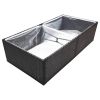 Garden Planter Black 61.8"x31.5"x15.7" Poly Rattan - Black