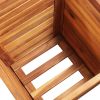 Garden Raised Bed Set 3 Pieces Square Solid Acacia Wood - Brown