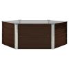 Raised Garden Bed Brown 50.8"x50.8"x18.1" Galvanized Steel - Brown