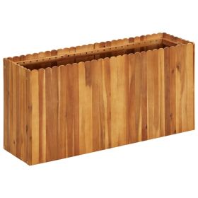 Garden Raised Bed 39.3"x11.8"x19.6" Solid Acacia Wood - Brown