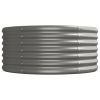 Garden Raised Bed Powder-coated Steel 144.9"x31.5"x14.2" Gray - Gray