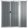 Garden Tool Shed Gray 63.4"x35"x63.4" Galvanized Steel - Gray