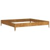 Garden Raised Bed 39.4"x39.4"x7.3" Corten Steel - Brown