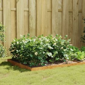 Garden Raised Bed 39.4"x39.4"x7.3" Corten Steel - Brown