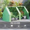 Portable Tunnel Greenhouse Outdoor Garden Mini with Large Zipper Doors & Water/UV PE Cover 6' x 3' x 3'  - Greenhouse