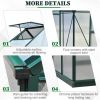 6' x 6' x 7' Polycarbonate Portable Walk-In Garden Greenhouse - Green