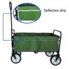 Folding Wagon Garden Shopping Beach Cart  - Green