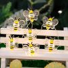 1 Set Of Little Bee LED String Lights; Christmas Decorative Lights; Copper Wire String Lights; 6.6ft/2m 20 Lights - Yellow