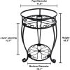 2 Tier Plant Stand, Metal Potted Holder Rack, Indoor Outdoor Multiple Flower Pot Shelf - Style 2