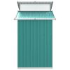 Garden Shed Green 106.3"x51.2"x82.1" Galvanized Steel - Green