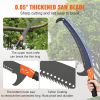 VEVOR Manual Pole Saw, 7.3-27 ft Extendable Tree Pruner, Sharp Steel Blade and Scissors High Branches Trimming, Branch Trimmer with Lightweight 8 Fibe