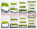 Home Complete Hydroponics System Kit 3 Layers 42 Pods with 6 PCS of Grow Light to Grow Strawberry/Lettuce/Cherry Tomato etc  - 3 Layers 42 Pods