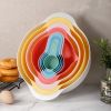 8pcs Mixing Bowl Set; Colorful Kitchen Strainer Basket; Colander Bowls; BPA Free; Plastic Nesting Bowls; Baking Tools