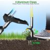 38.97in Aluminum Weed Puller Stand Up Weeder Without Bending Kneeling Manual Weed Remover Tool with 4 Claws for Lawn Yard Garden Patio - Puller