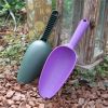 Handheld Soil Scoop Scale Mark Design Loosening Soil Plastic Potting Soil Scoop Hand Garden Shovel Digging Tool Garden Supplies - Black