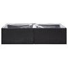 Garden Planter Black 61.8"x31.5"x15.7" Poly Rattan - Black