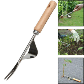 1Pc Manual Garden Weeder Cleaning Lawn Sturdy Digging Puller Hand Weeding Trimming Removal Grass Tool Transplant Accessories - 1Pc