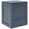 Garden Composter Gray 23.6"x23.6"x28.7" 68.7 gal - Grey