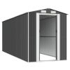 Garden Shed Anthracite 75.6"x205.9"x87.8" Galvanized Steel - Anthracite