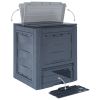 Garden Composter Gray 23.6"x23.6"x28.7" 68.7 gal - Grey